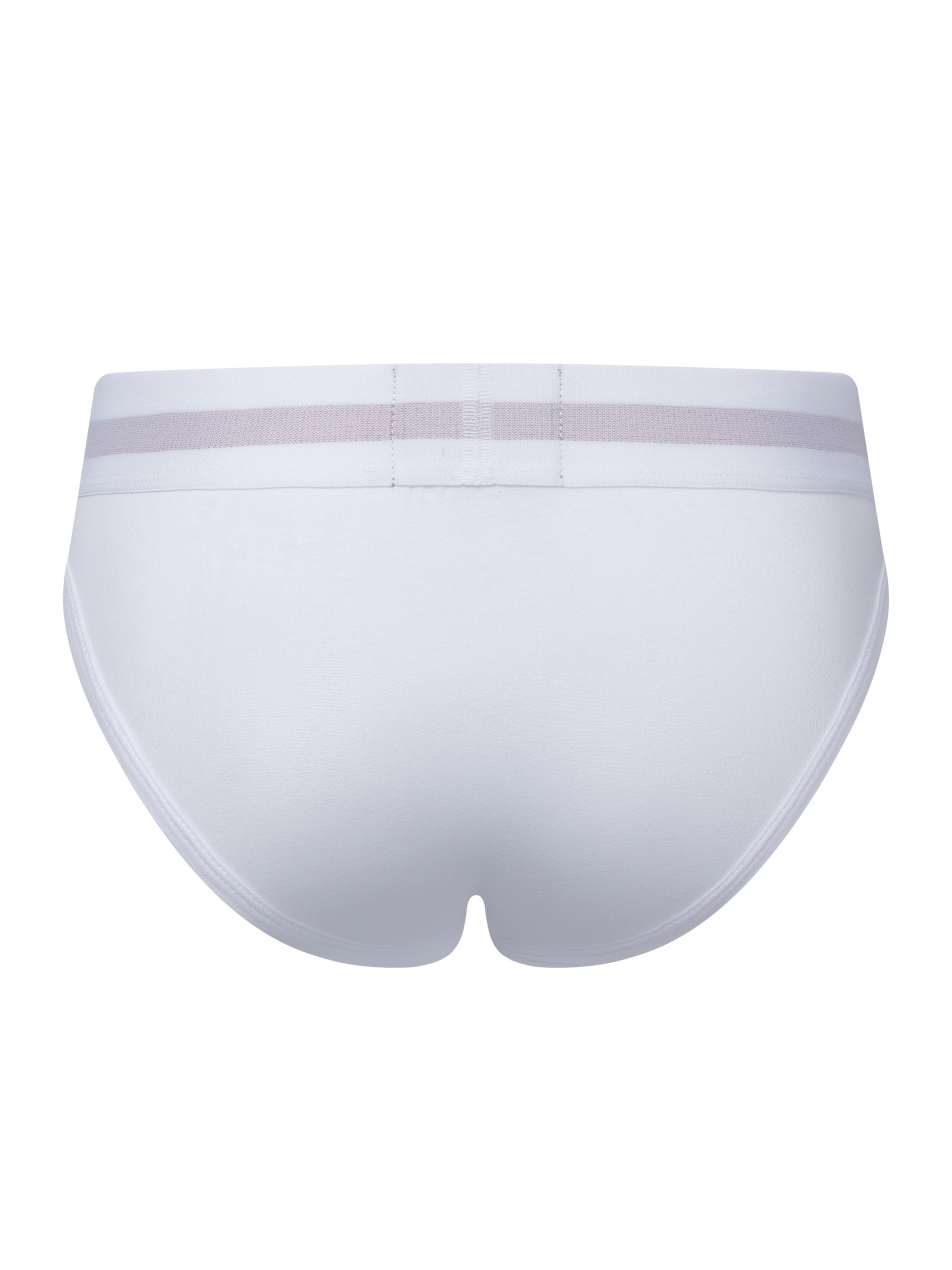 A Twisted Beast Insignia Brief in White from the back.