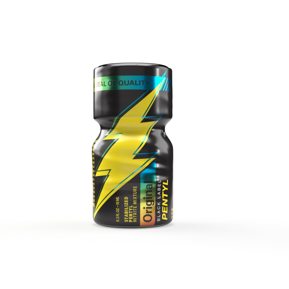 A product photo of a 10ml bottle of Original Pentyl Poppers.