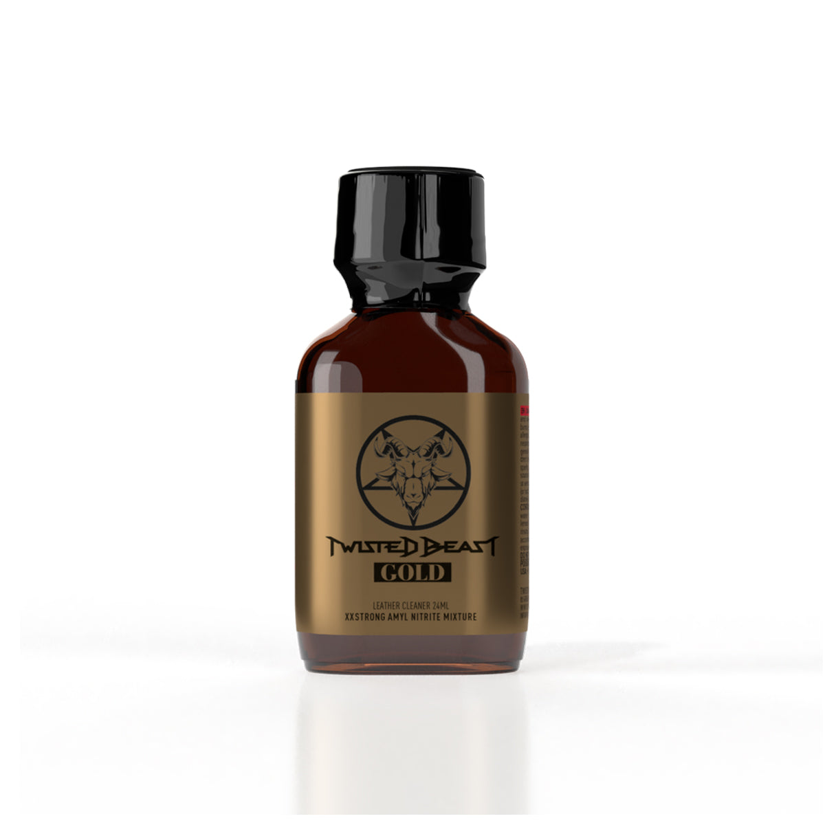 A product photo of Twisted Beast Gold poppers.