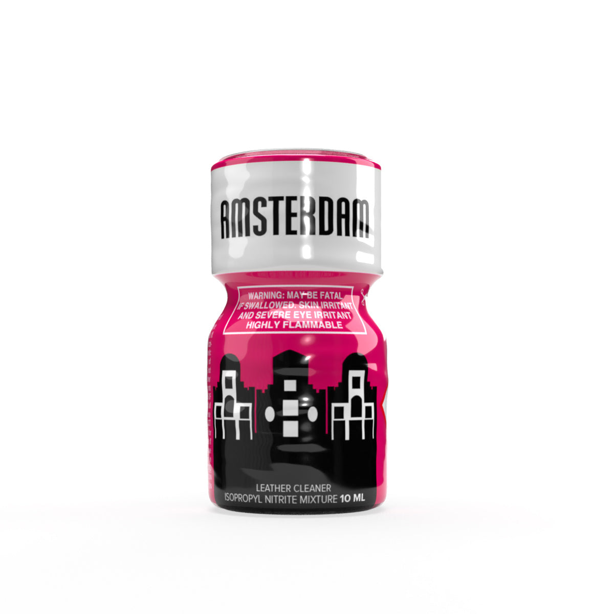A product photo of a bottle of Amsterdam Poppers.