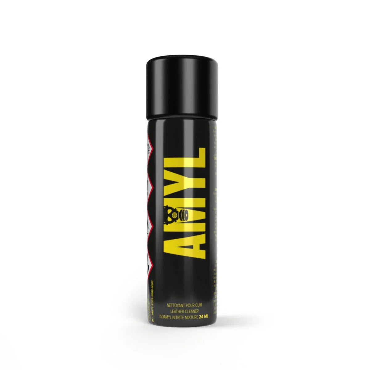 A product photo of a bottle of Amyl Slim poppers.