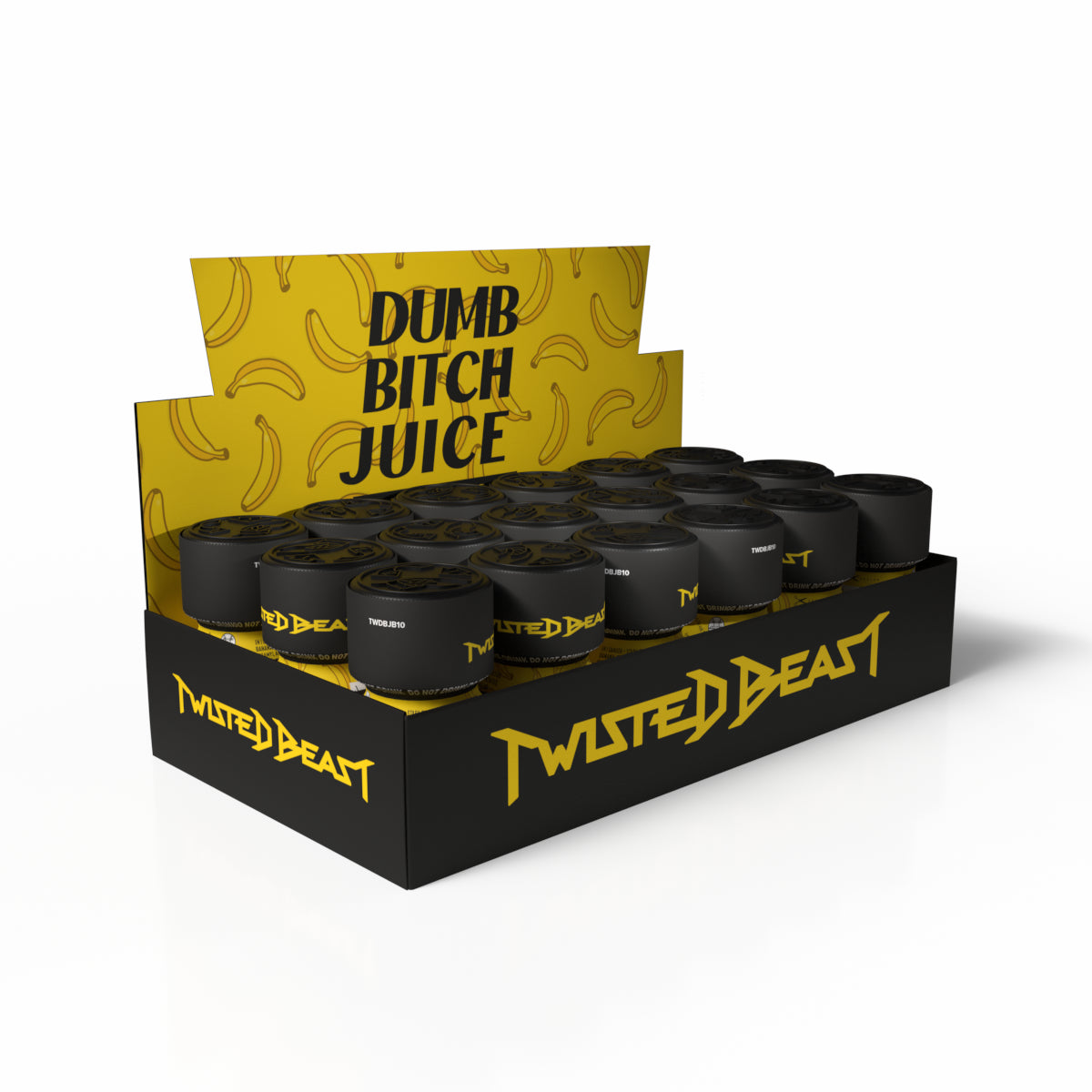 An 18 pack of 10ml Banana Blast poppers.