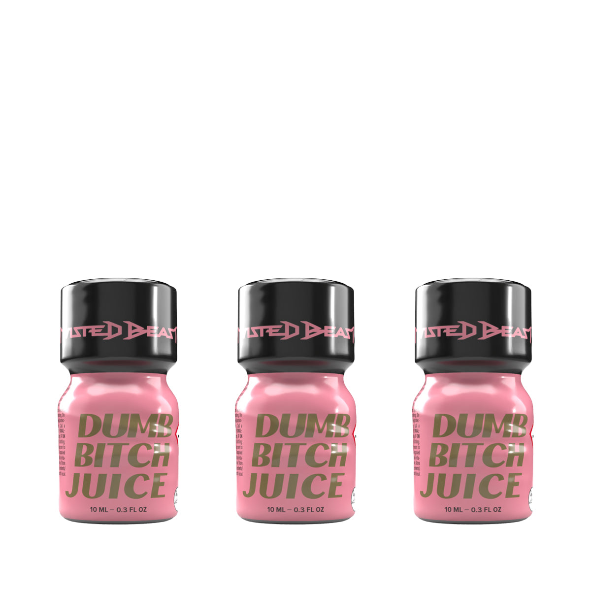 A triple pack of 10ml Dumb Bitch Juice Poppers.