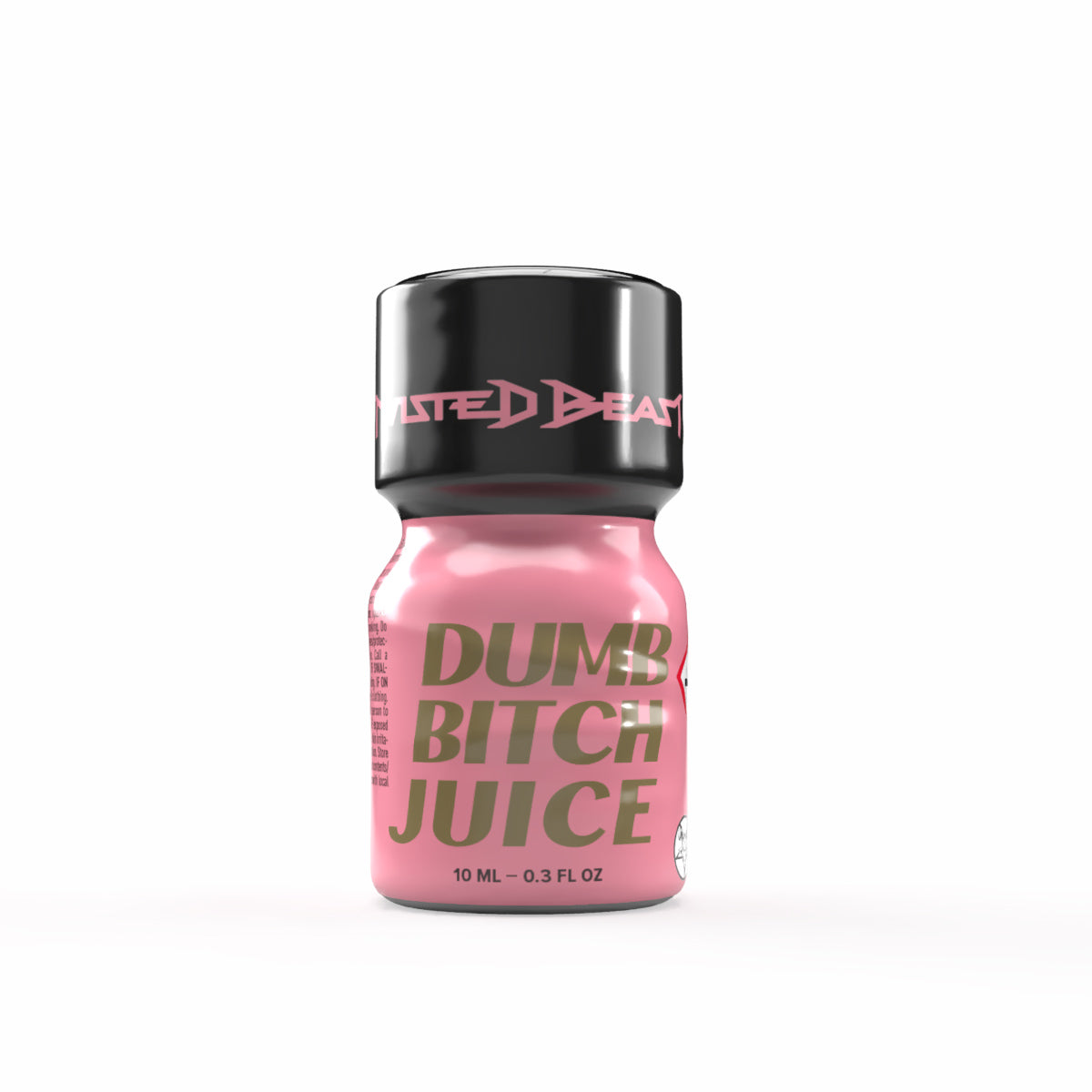 A 10ml bottle of Dumb Bitch Juice Poppers.