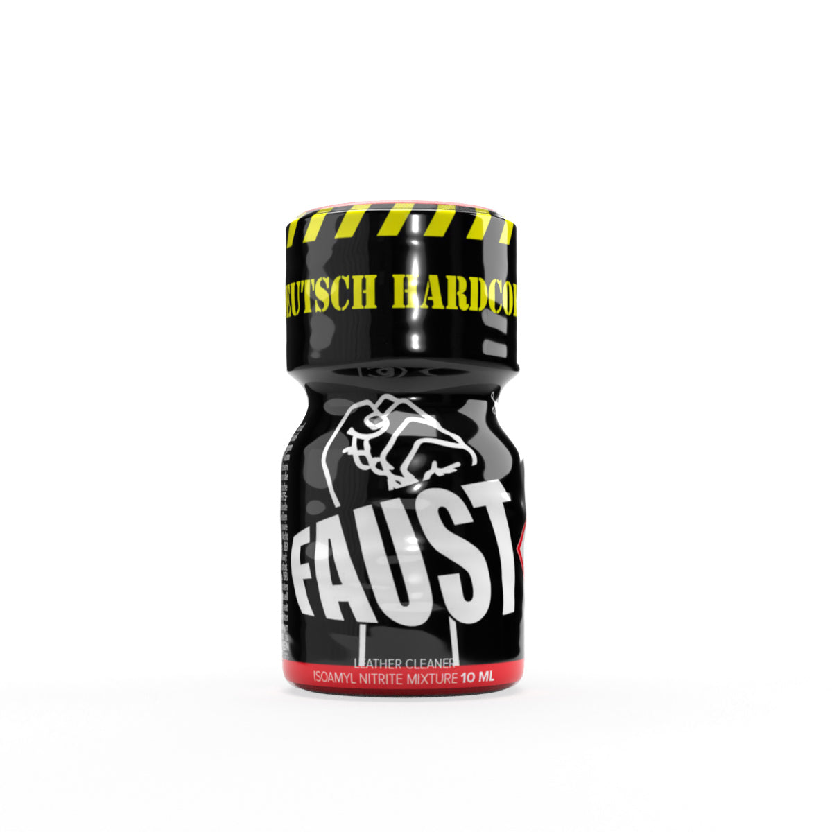 A product photo of a 10ml bottle of Faust Poppers.