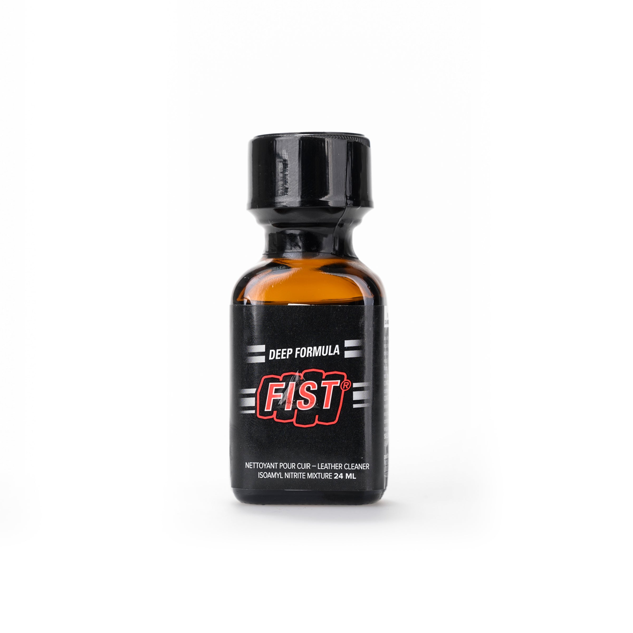 A product photo of a bottle of Fist Deep Poppers.