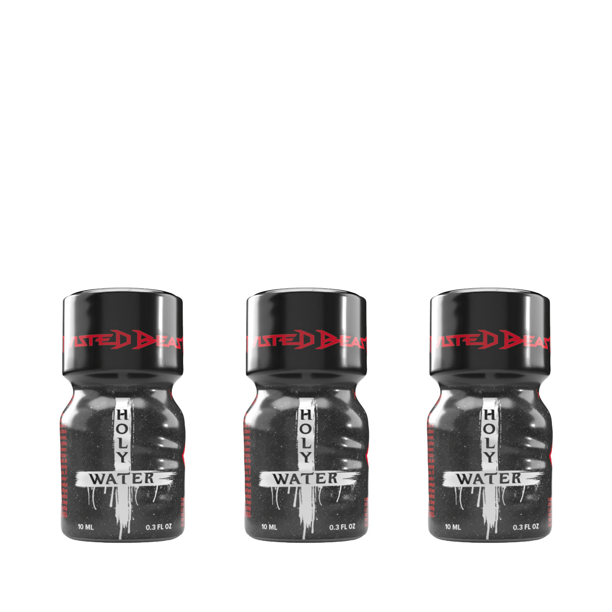 A triple pack of 10ml Holy Water poppers 