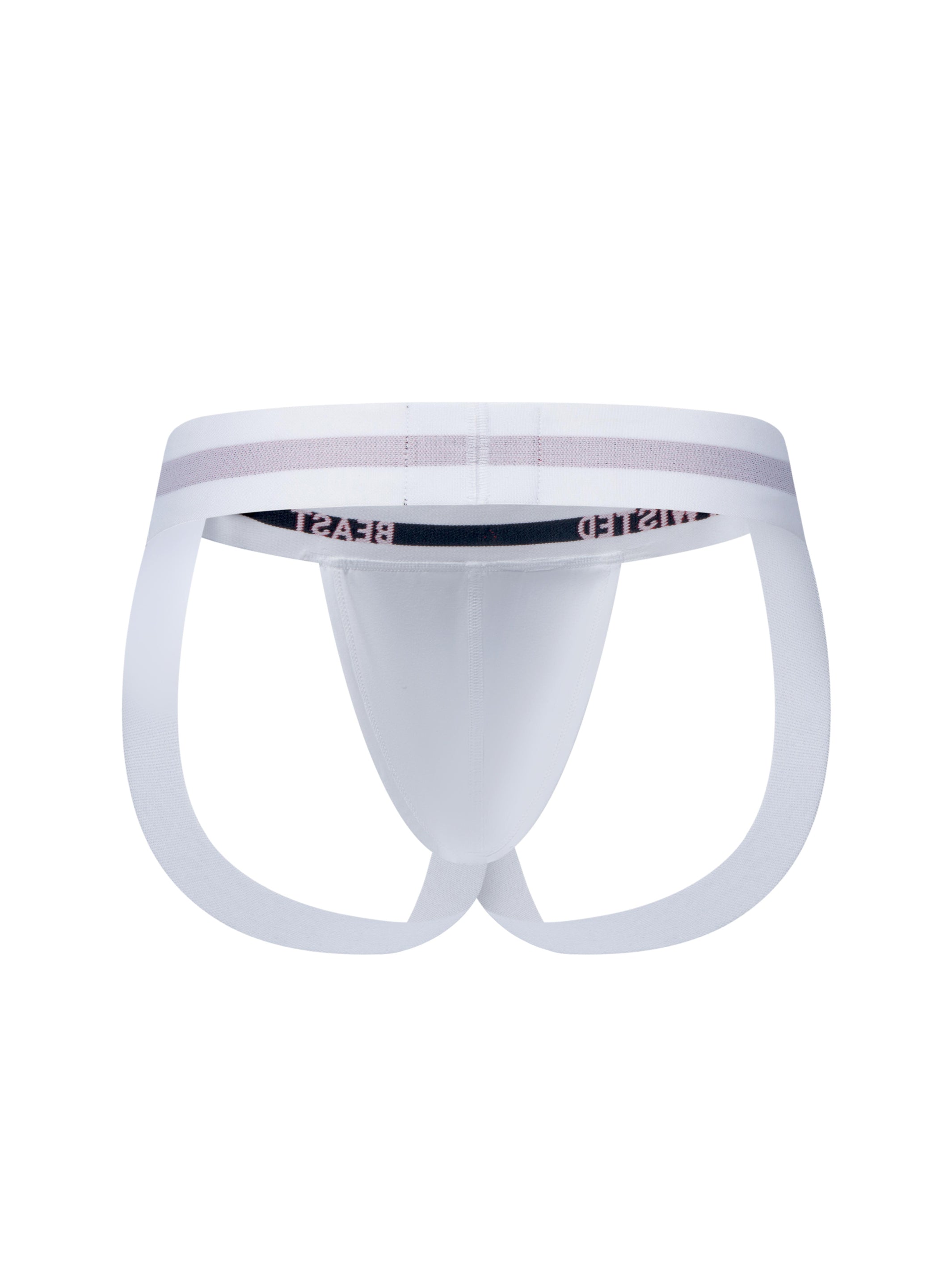 A back product photo of a white Insignia Jock White by Twisted Beast.