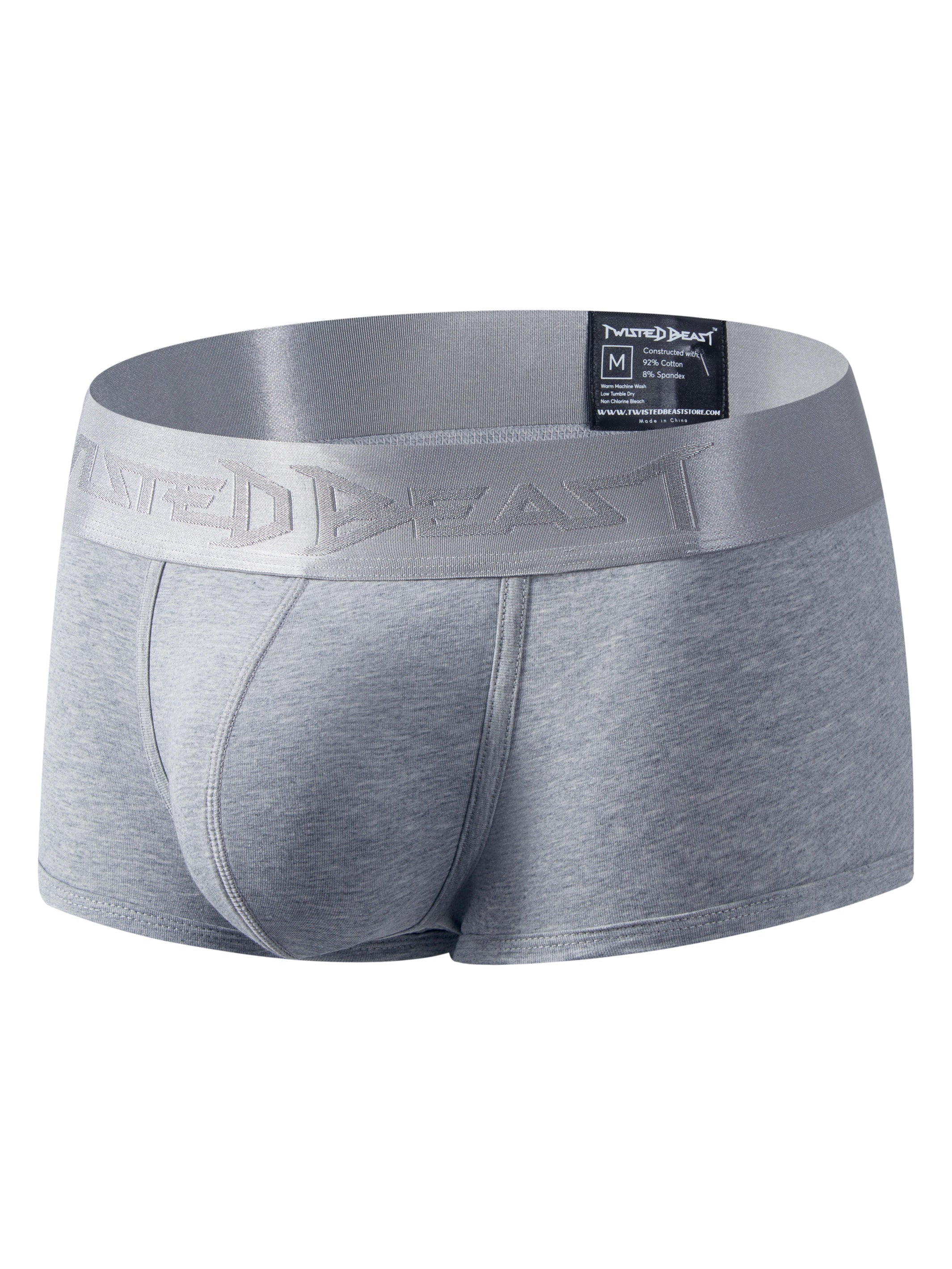 A product photo of some Grey Phantom Boxers.
