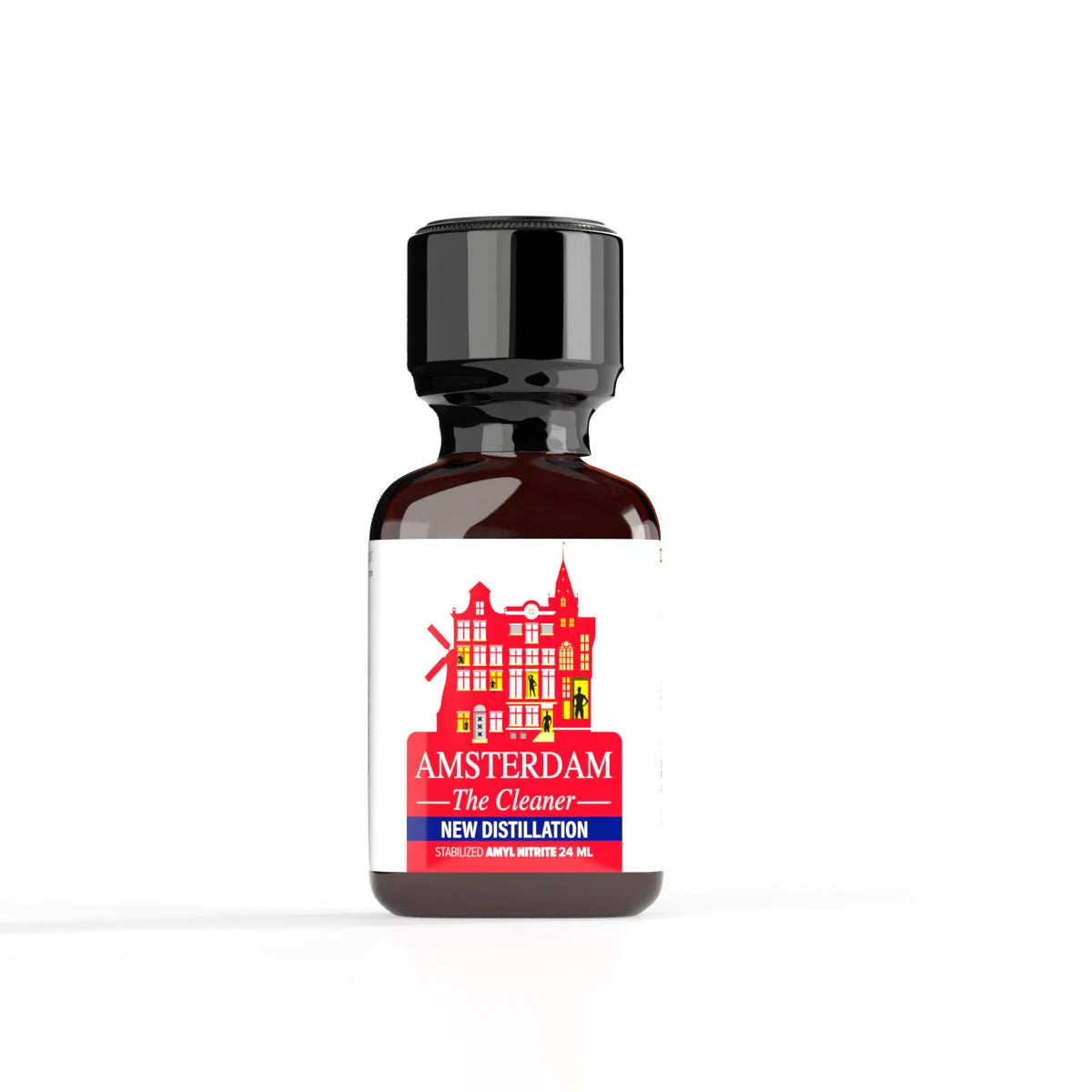 A product photo of a 24ml bottle of The New Amsterdam Poppers.