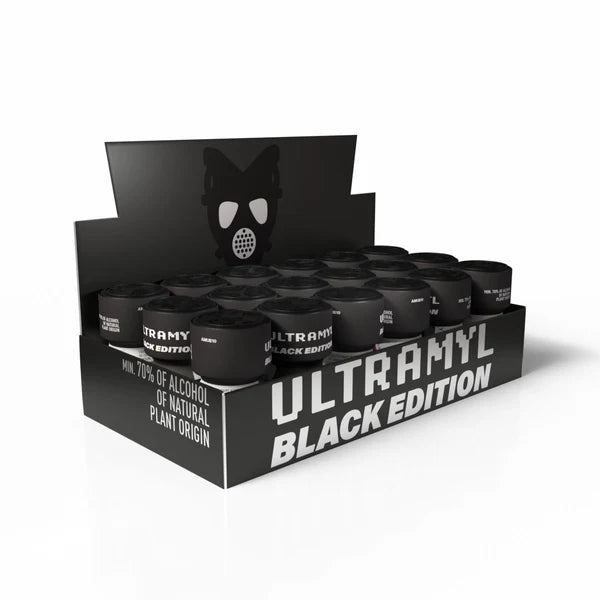 An 18 pack of 10ml bottles of Ultramyl Black